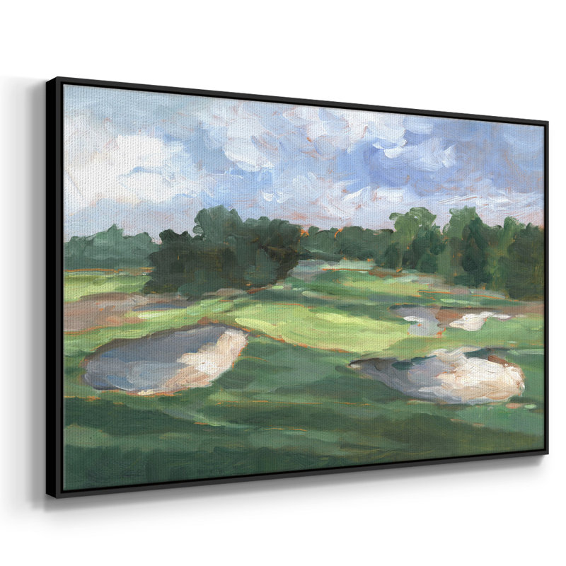 Golf Course Study III, reproduction d'art sur toile, Noir, H 27 po x l 41 po x P 2 po