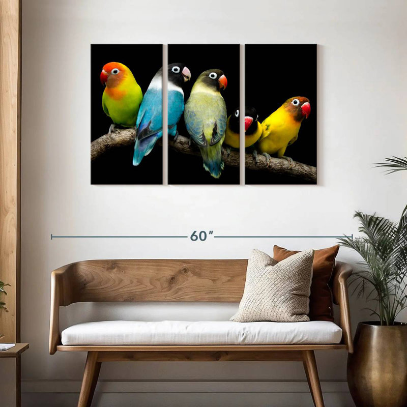 Brampt Five Lovebird Pets, 28" H x 45" W