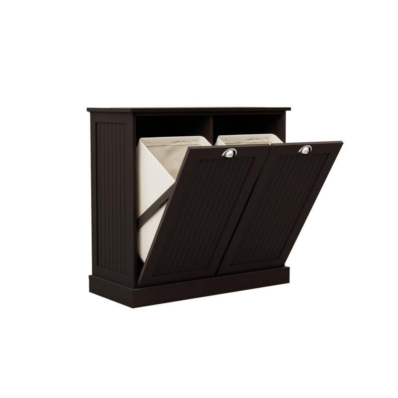 Armoire de trieur de linge inclinable à deux compartiments