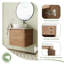 Meuble-lavabo mural 24 po avec comptoir en quartz