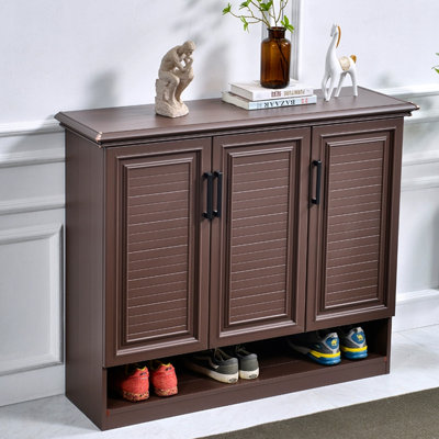 Coffee colour Manufactured Wood Shoe Storage
