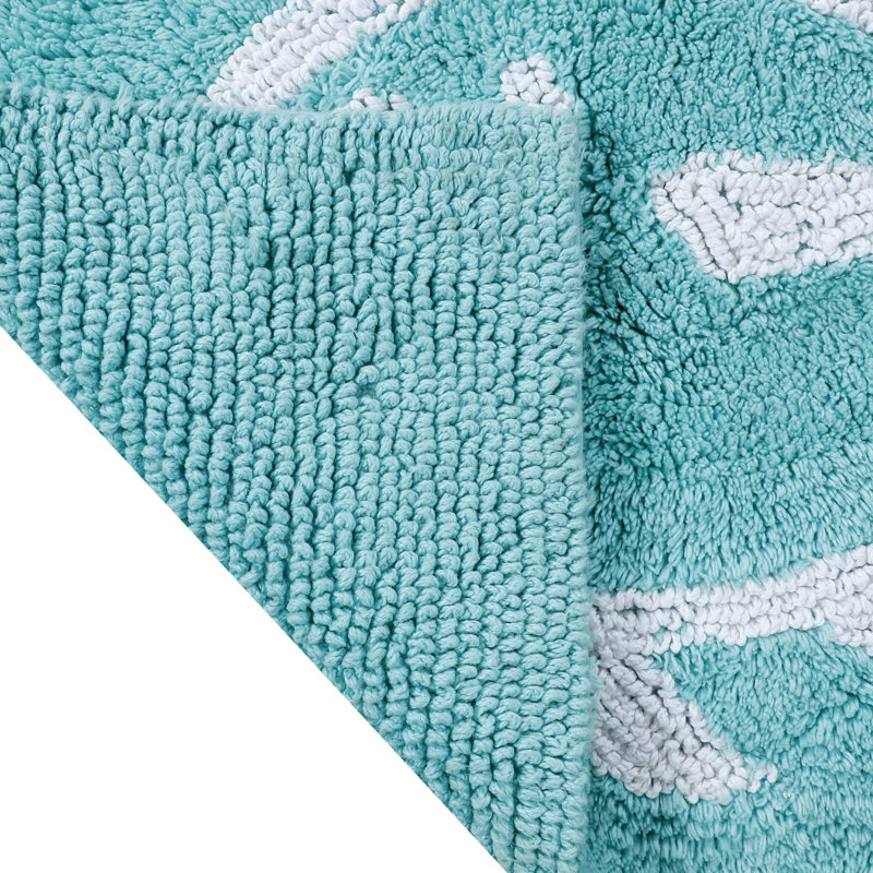 Skipjack Bath Rug, Aqua, 20"W x 32"L