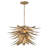 Agave 7-Light Hand Sculpted Single Tier Chandelier - Burnished Gold