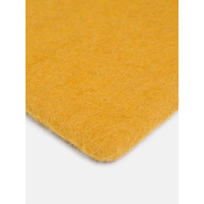 Solid Colour Wool Hand Woven Area Rug, Rectangular 90 x 130cm