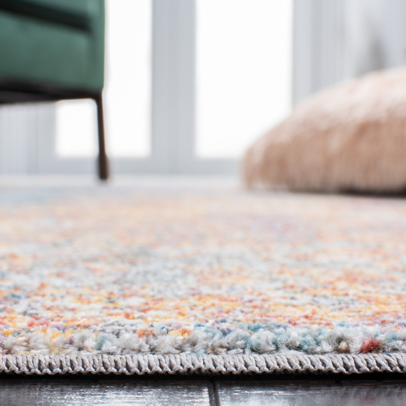 Elysian Blue Oriental 8' x 10' Hand-Knotted Synthetic Area Rug