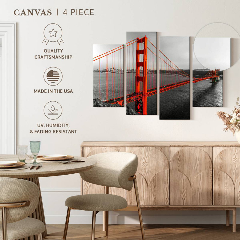 Lilie Pop Golden Gate Bridge, 48" H x 75" W