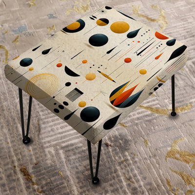 Mcm Graphic Artistry - Midcentury Rectangle Ottoman