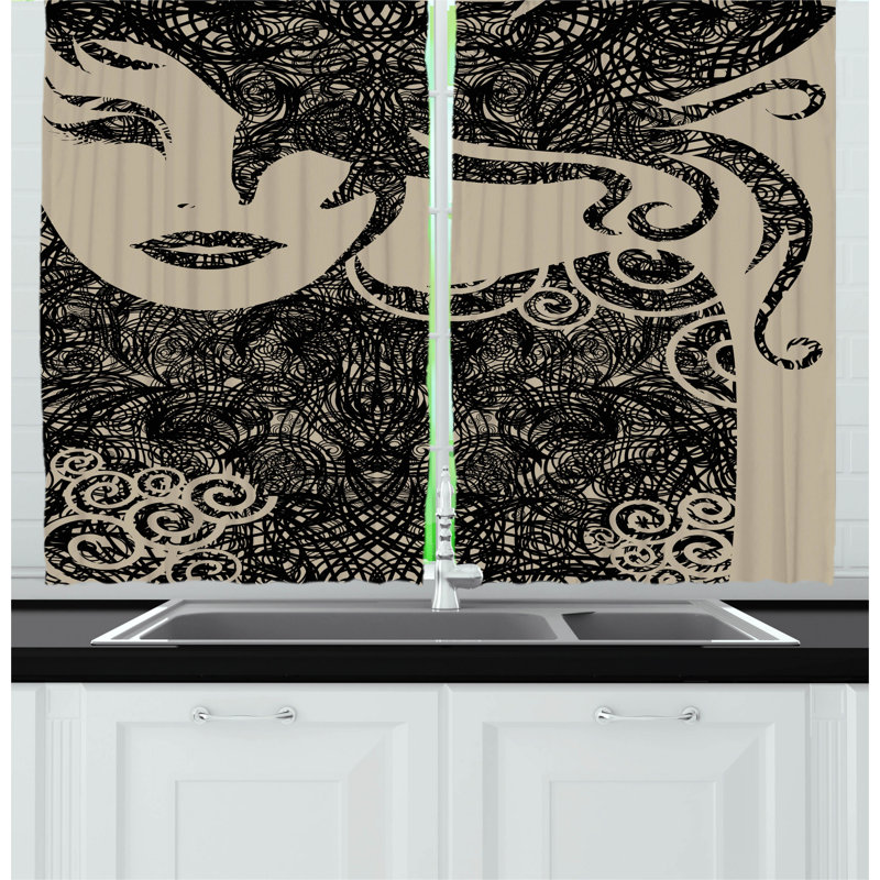 Pointed Kitchen Curtain