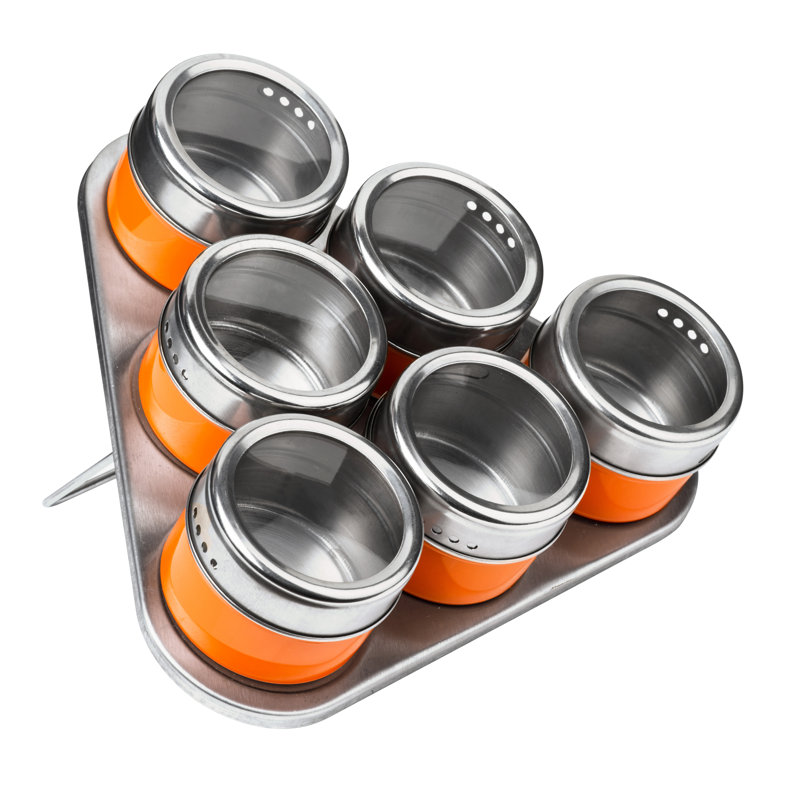 Freestanding Stainless Steel Desk Organiser, Orange