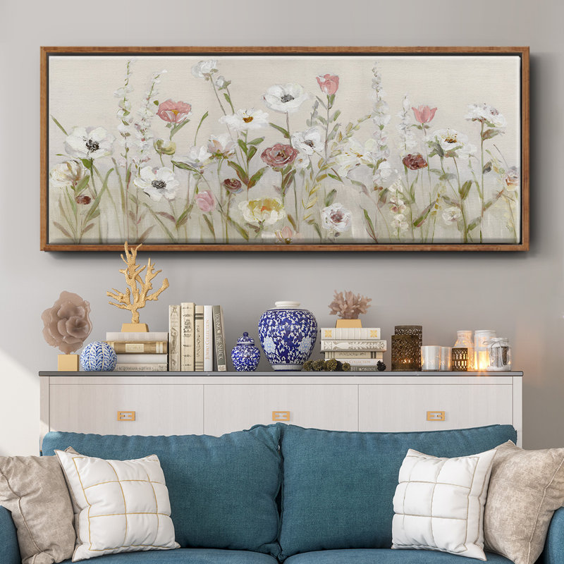 Bloomin Around- Framed Canvas, 8" H x 20" W
