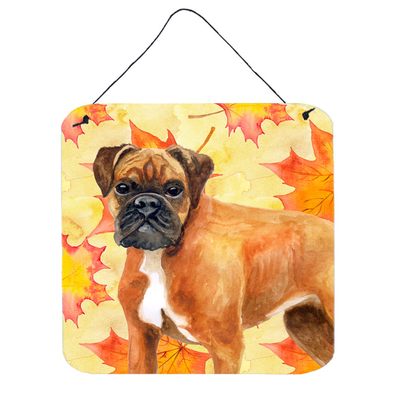 Décoration murale automne, Boxer allemand