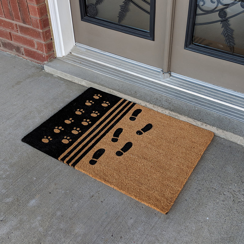 Tapis d’extérieur anti-dérapant naturel coco Circleville, Rectangle 2 pi x 3 pi