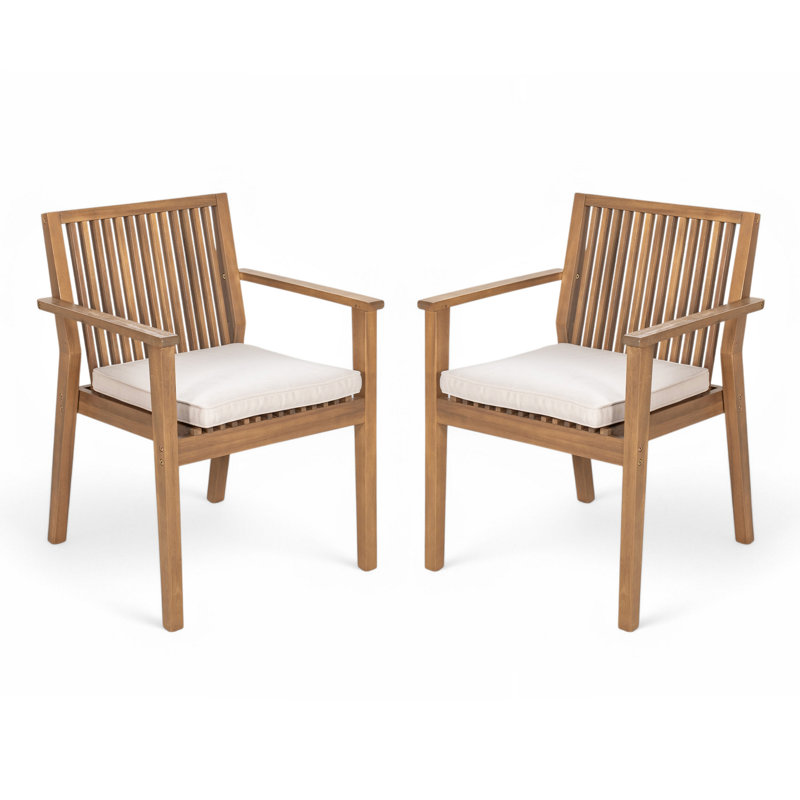 Ensemble de 2 chaises de patio en bois