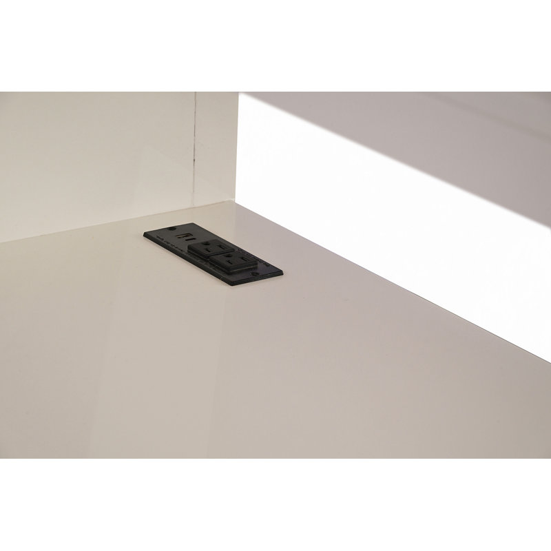 Lit à 3 tiroirs avec tablettes ouvertes et échelle intégrée, Simple sur simple