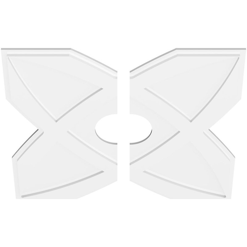 Médaillon de plafond contemporain en PVC de qualité architecturale Titus de 34 po x P 7 po x P 11 3/4 po x P 1 po
