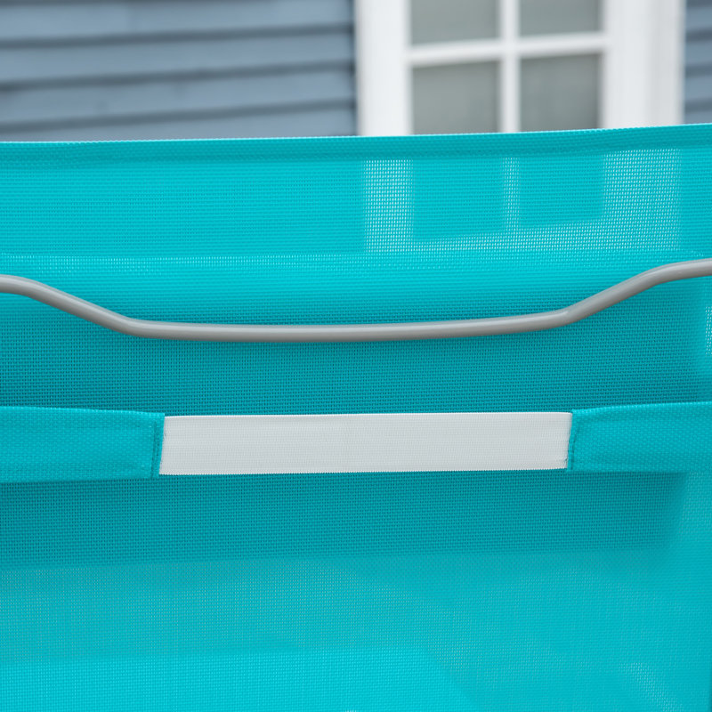 Chaise longue simple inclinable avec coussins 53,9 po Caitlynd, Bleu