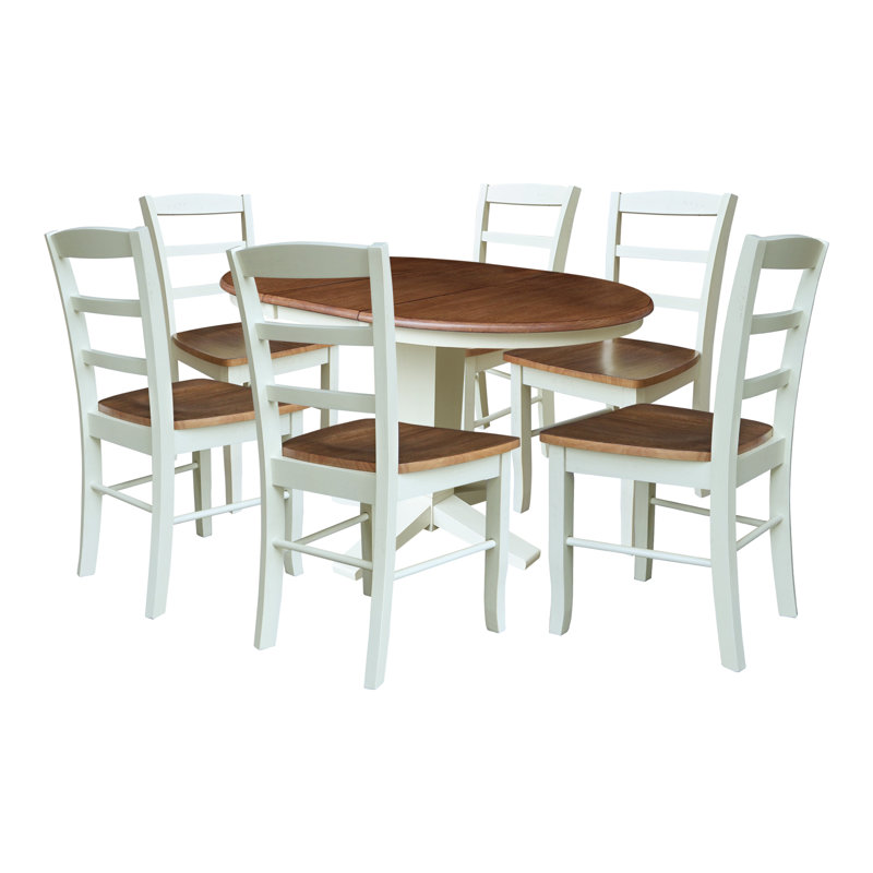 Ashland Extendable Dining Table, 7, Shell