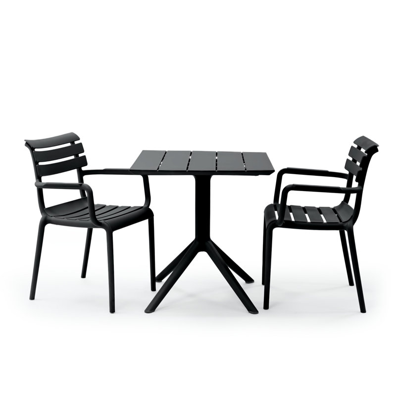 Centreville 2 Person Dining Set, Balck