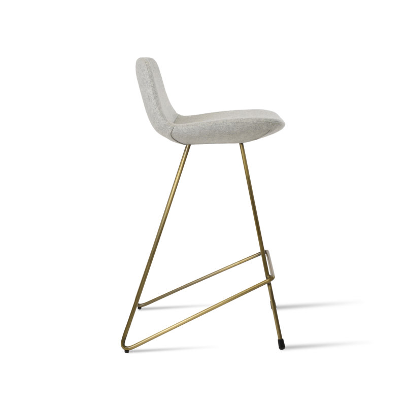 Pera Cattelan Bar Stool, Silver Wool