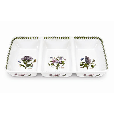 Portmeirion Botanic Garden 3-Section Server 17 X 9.5"