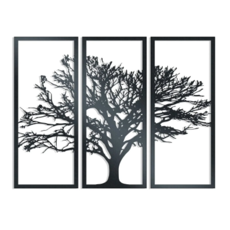 Wall Decor on Metal, Black