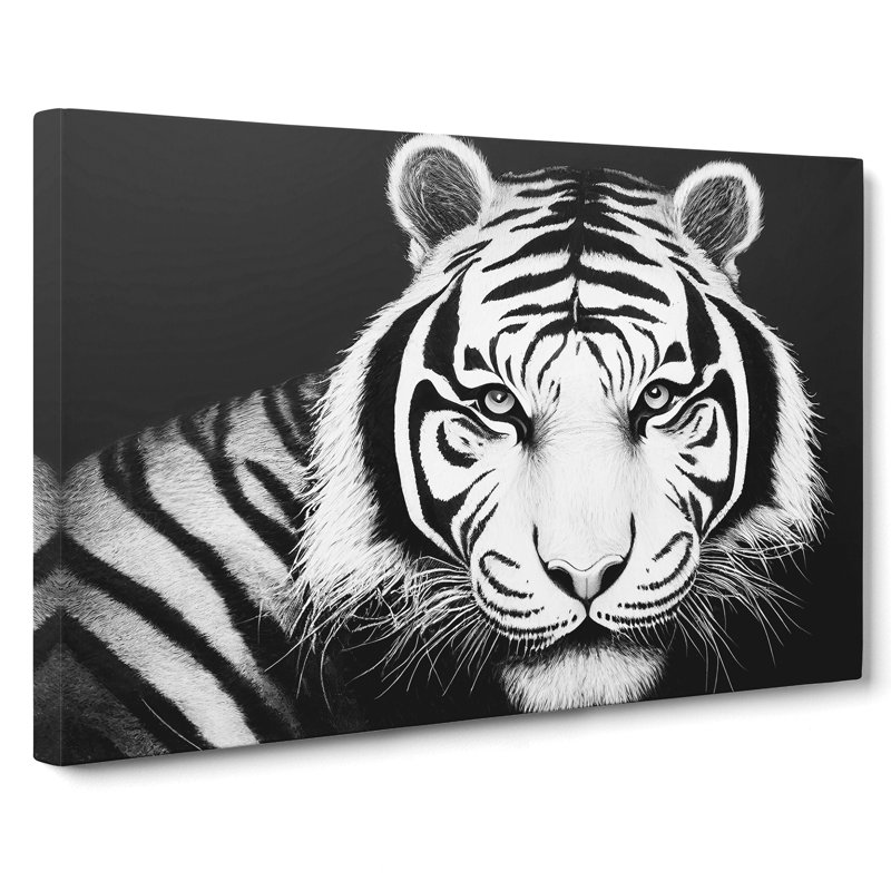 Monochrome Tiger Vol.3 - Wrapped Canvas