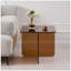 Table de bout en verre trempé brun, table basse, table de chevet brun-1499354005