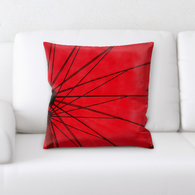 Coussin décoratif rouge Lamar