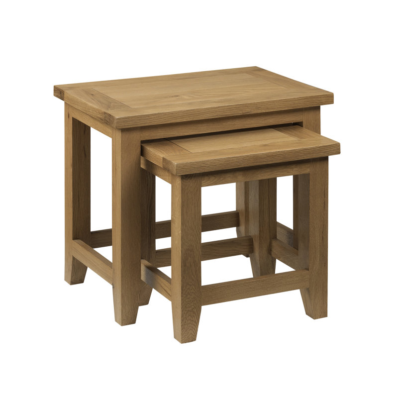 Nutmeg Glass Top Nesting Tables