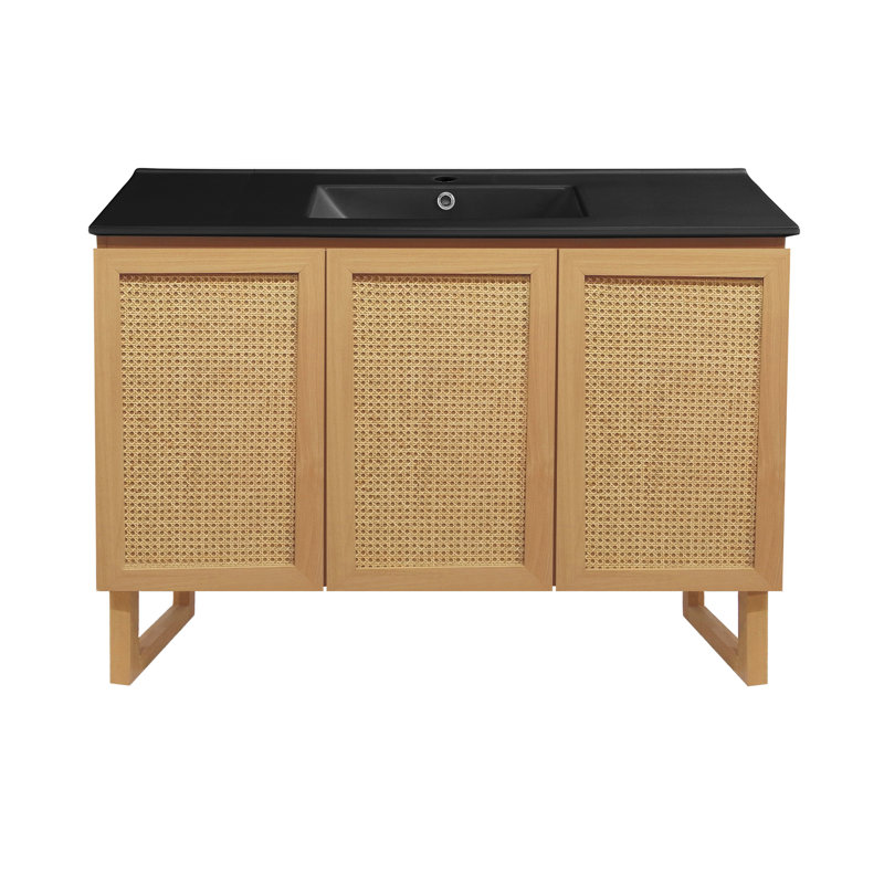 Ensemble de meuble-lavabo simple 48 po Arles, Noir