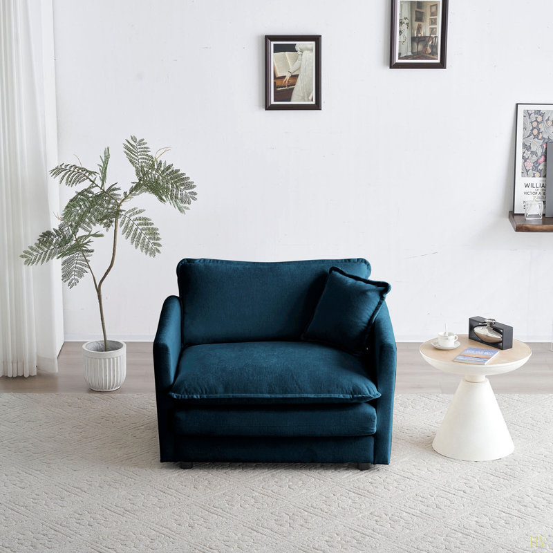 Fauteuil de lecture rembourré Comfy, Bleu