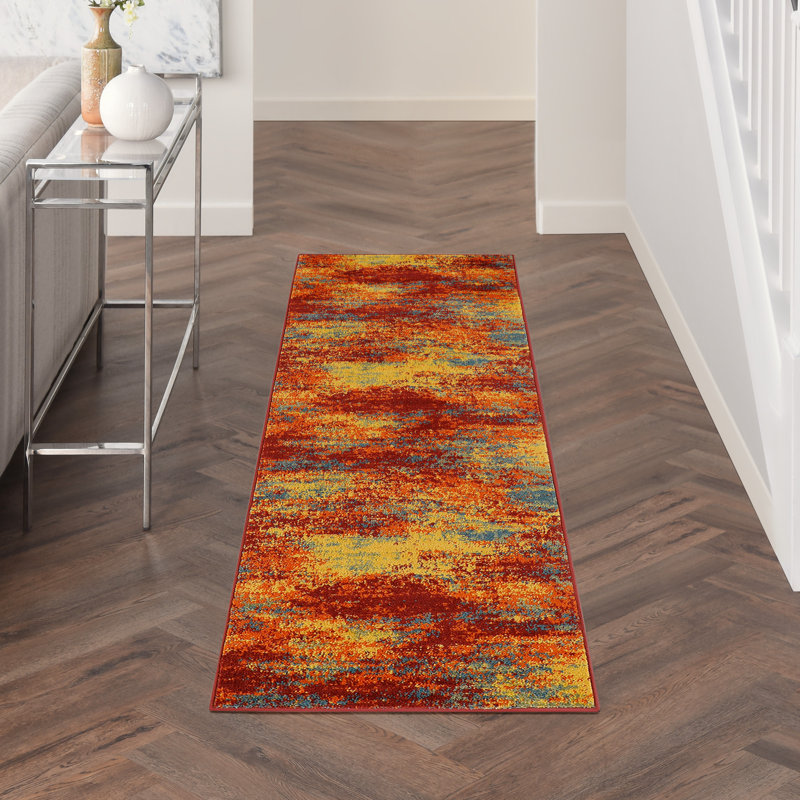 Arisa Abstract Indoor / Outdoor Rug, Runner 2' x 6'