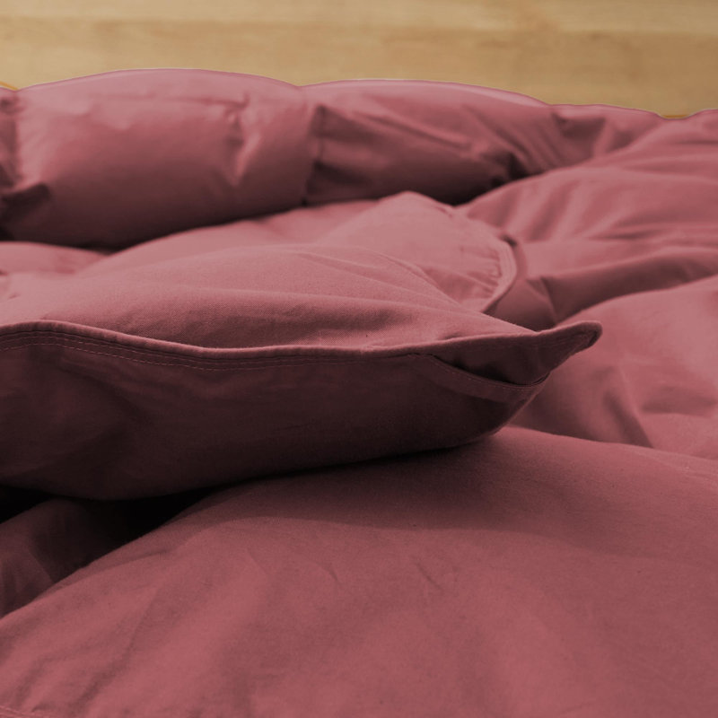 All Season Cotton Down Comforter/Duvet Insert, King Comforter, Red