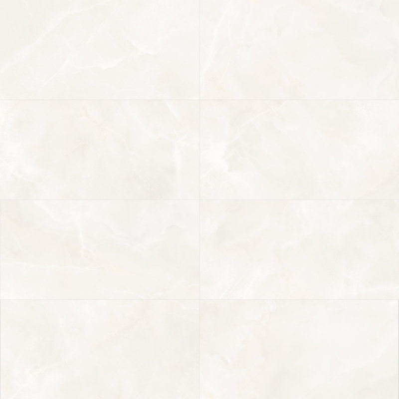 Precious Marble 12 in. x 24 in. Matte Porcelain Marble-Look Floor And Wall Tile (13.56 Sq. Ft. / Case), Onix White