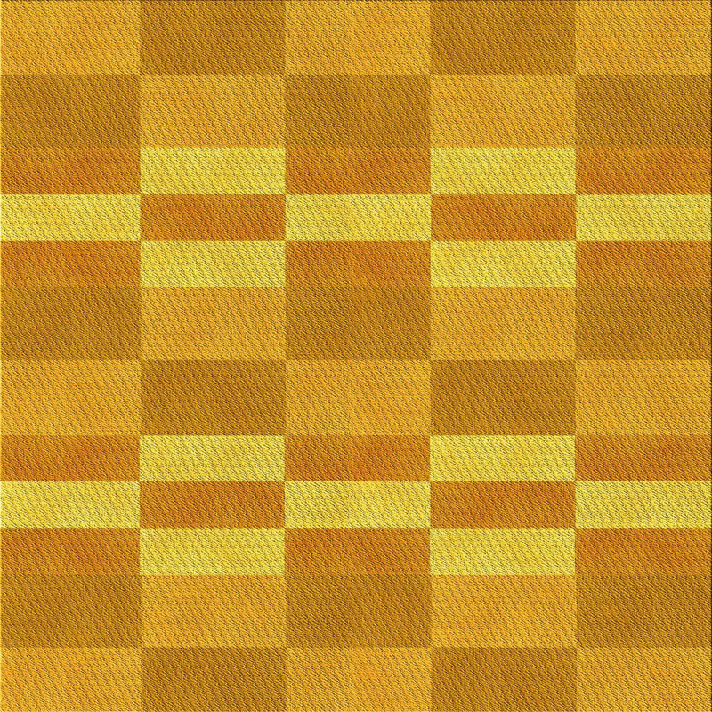 Tapis jaune tissé à la machine Amoriana, Carré 7 pi