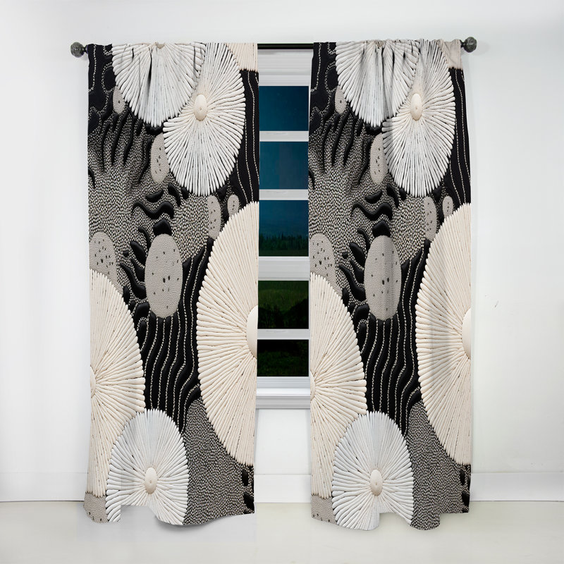Rideau nautique noir et blanc Allyssa, L 52 po x L 95 po