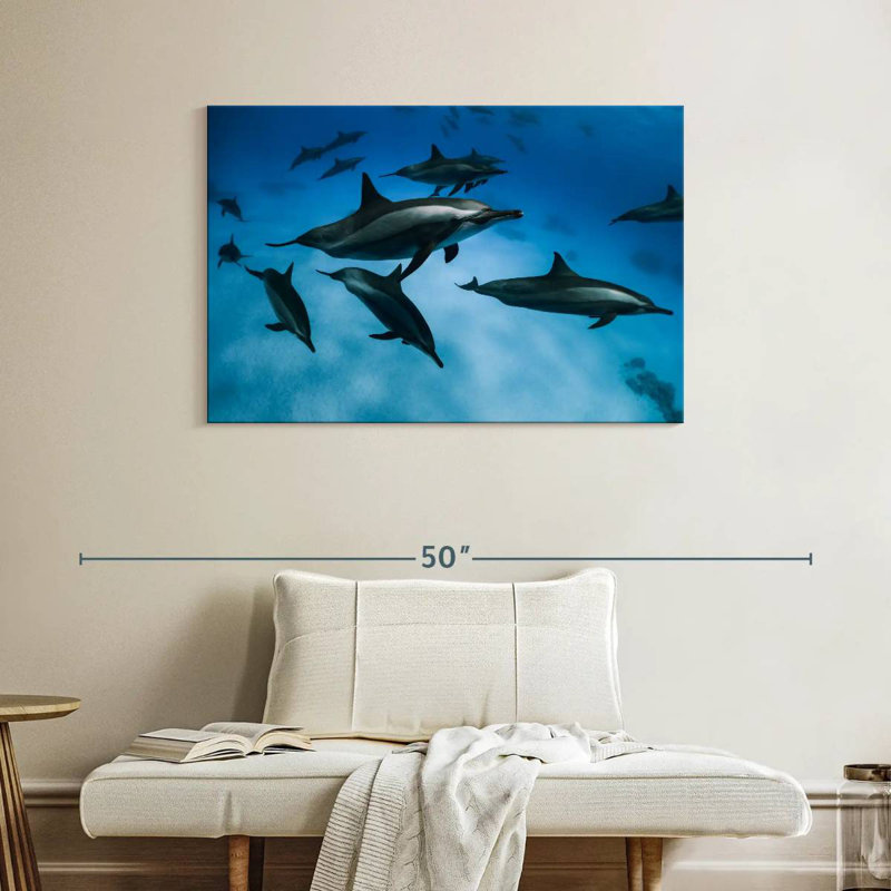 Crowle Striped Dolphins, 26" H x 39" W