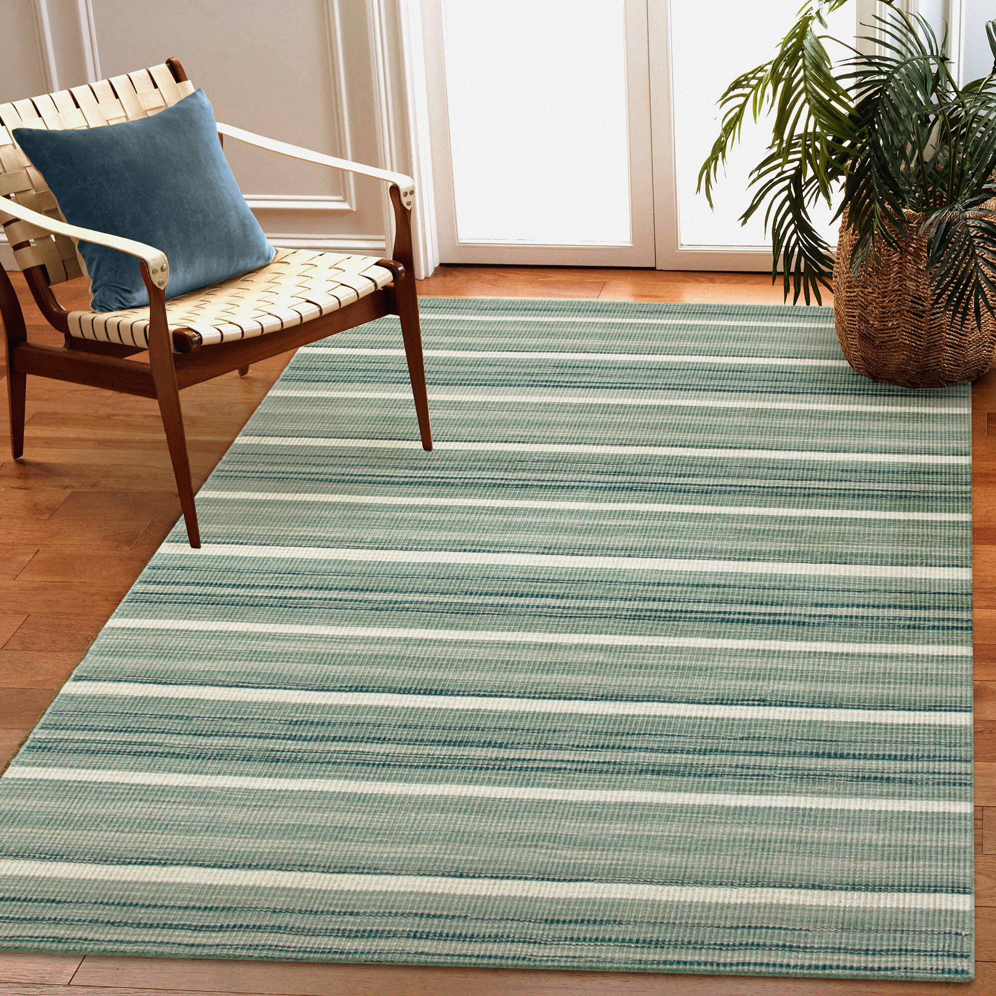 Arba Blue Indoor / Outdoor Area Rug Latitude Run Rug Size: Rectangle 3'6 x 5