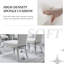 Ensemble de 6 chaises de salle à manger en velours blanc avec pieds en métal argenté miroir-1630244582