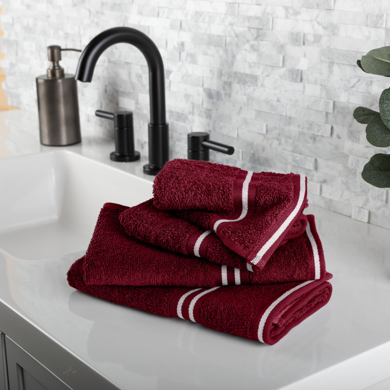 Ensemble de serviettes 8 pièces - Accessoires de salle de bain en coton avec 2 serviettes de bain, 2 serviettes à main, 2 débarbouillettes et 2 serviettes à doigts par Lavish Home