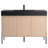 FINE FIXTURES Crownpoint 48" Floor-Standing Bathroom Vanity with Matte Black Sink in White Oak-72376520-72376375