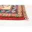 Tapis unique en laine noué à la main jaune et rouge Gazni des années 2010 de 6 pi 6 po x 9 pi 10 po Qaiden