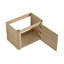 Meuble-lavabo mural 52 po avec lavabo en céramique blanche et 2 tablettes de rangement et 1 porte à fermeture en douceur, emballage KD, contreplaqué-825946658