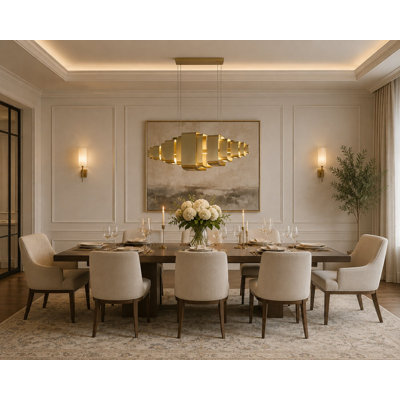 Modern 1 Light LED Geometric Stainless Steel Chandelier