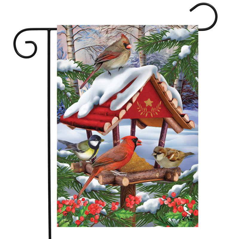 Drapeau de jardin d'hiver rassemblé