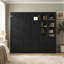 Murphy Bed with Reversible Side Cabinet, Acrylic Doors, Four Drawers and Multi-Shelf Storage System for Space Saving Home Organization-2022338039