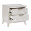 Table de chevet à finition blanche antique avec tiroirs, meubles de chambre à coucher modernes, 1 pièce
