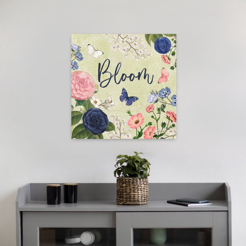 Indigo Garden II, art floral, H 18 po x l 18 po