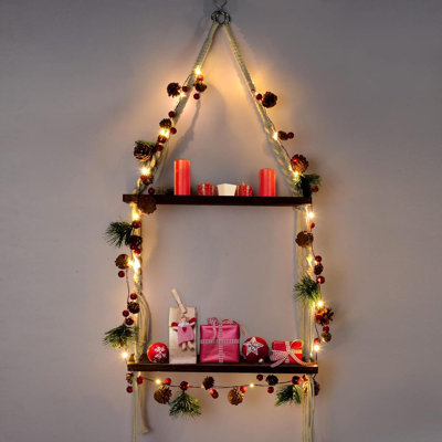 Kaern 2 Piece Wood Floating Shelf