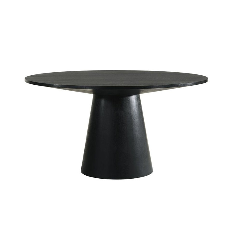 Jennea Round Dining Table, 31" H x 59" W x 59" D, Black